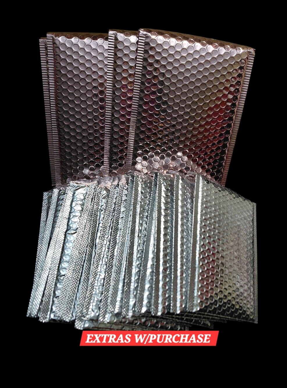 20ct. Mix Metallic Silver And Rose Gold Bubble Mailers 5ct.7x10 and 15ct. 5x7